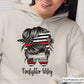 Firefighter Wifey Messy Bun Svg