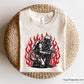 firefighter holding hose surrounded by flames action design for decals apparel and firefighter themed projects