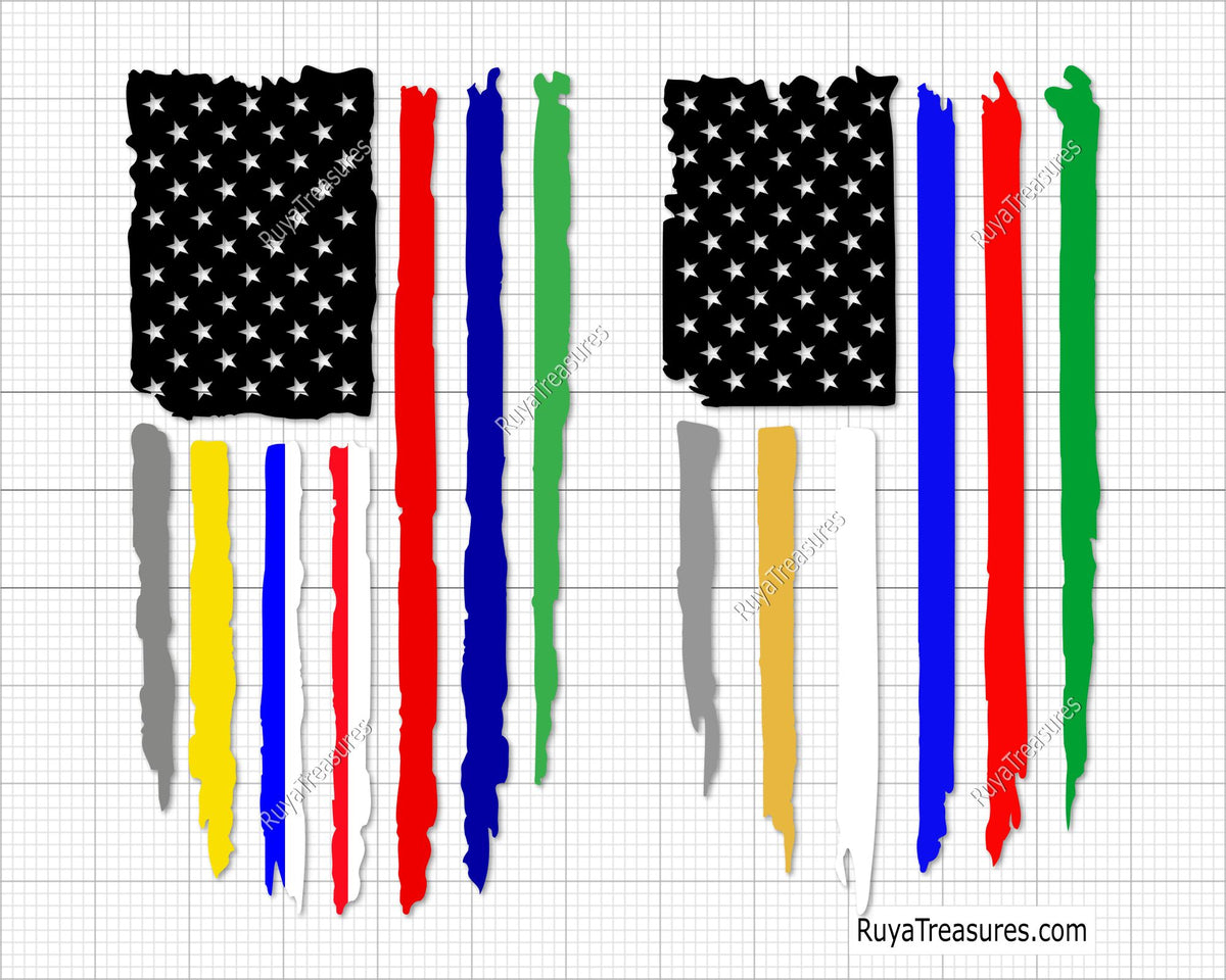 First Responders USA Flag Svg