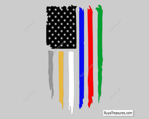 First Responders USA Flag Svg