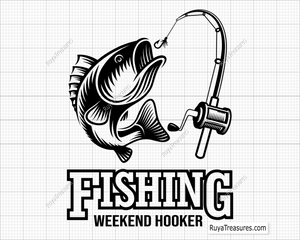 Fishing Weekend Hooker Svg