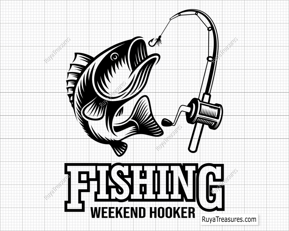 Fishing Weekend Hooker Svg