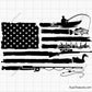 Fishing and Hunting Flag Svg Png