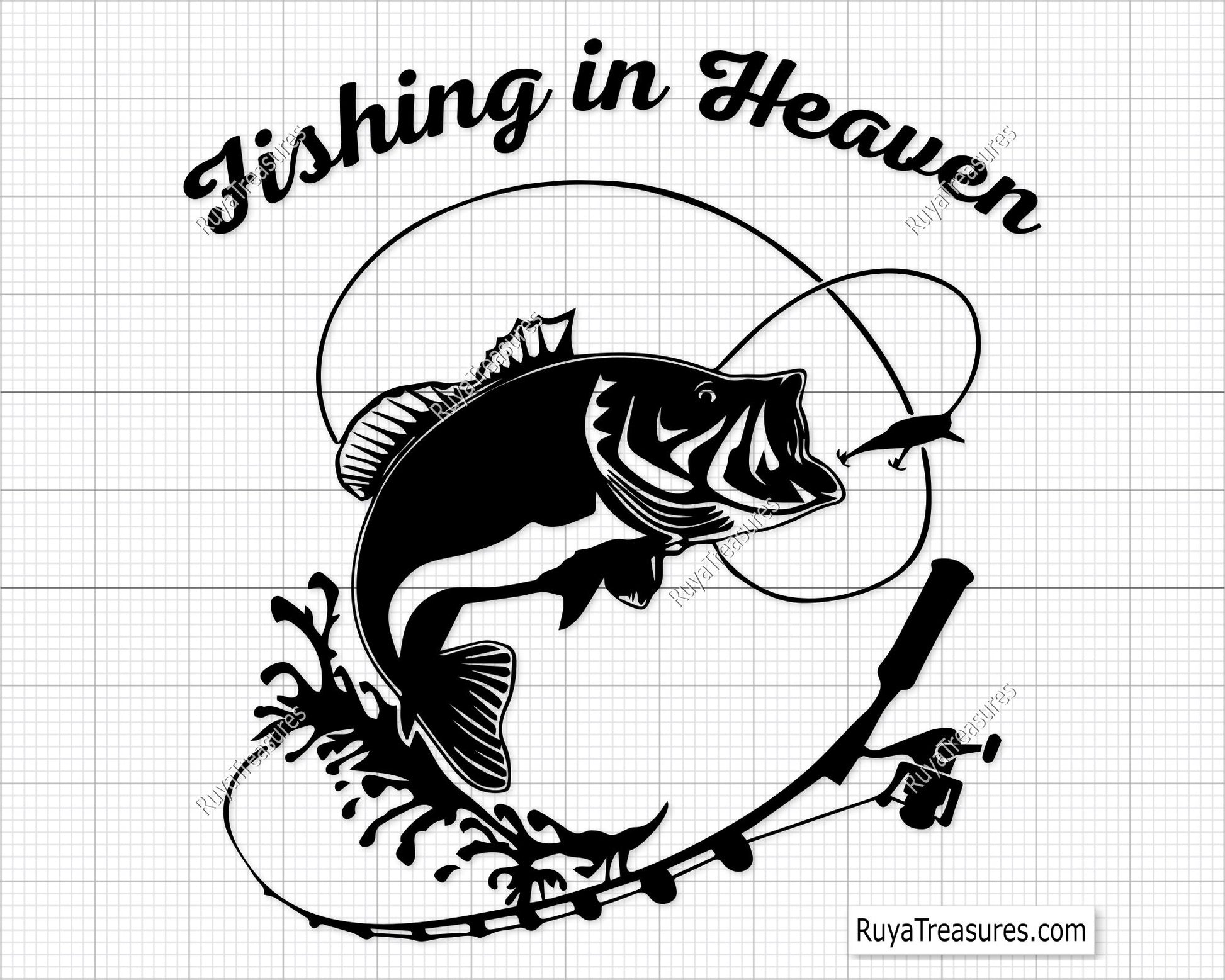 Fishing in Heaven Svg