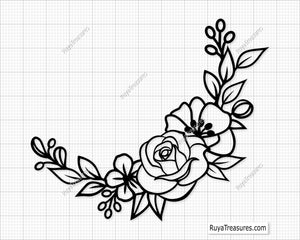 Free Floral Wreath Svg,
