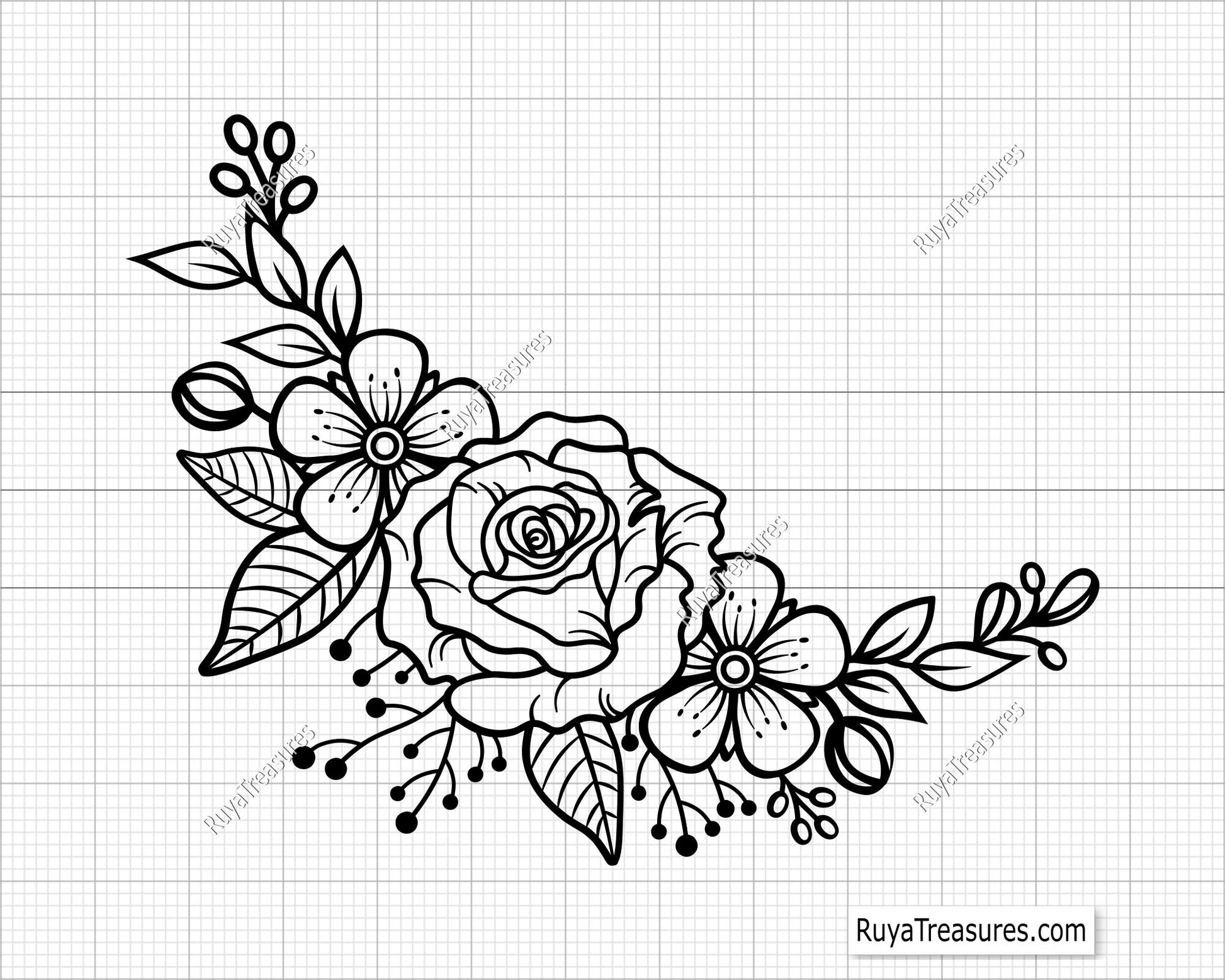 Floral Wreath Svg
