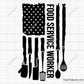 Food Service Worker FLag Svg