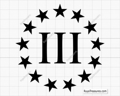 Free Three Percenters Svg
