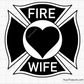 Free Firefighter Wife Svg Png, Fire Dept Maltese Cross Heart Design