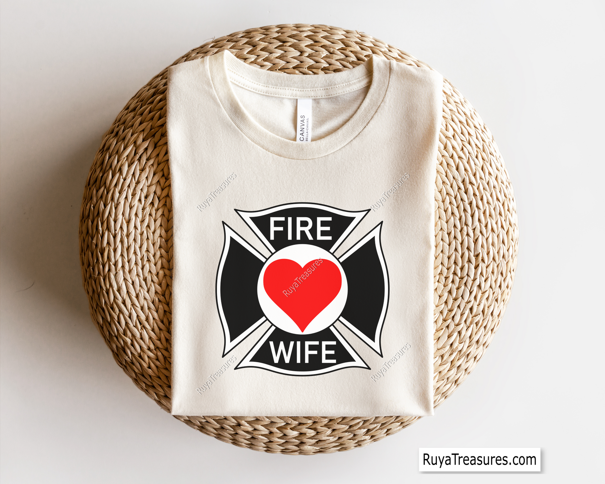 Free Firefighter Wife Svg Png, Fire Dept Maltese Cross Heart Design