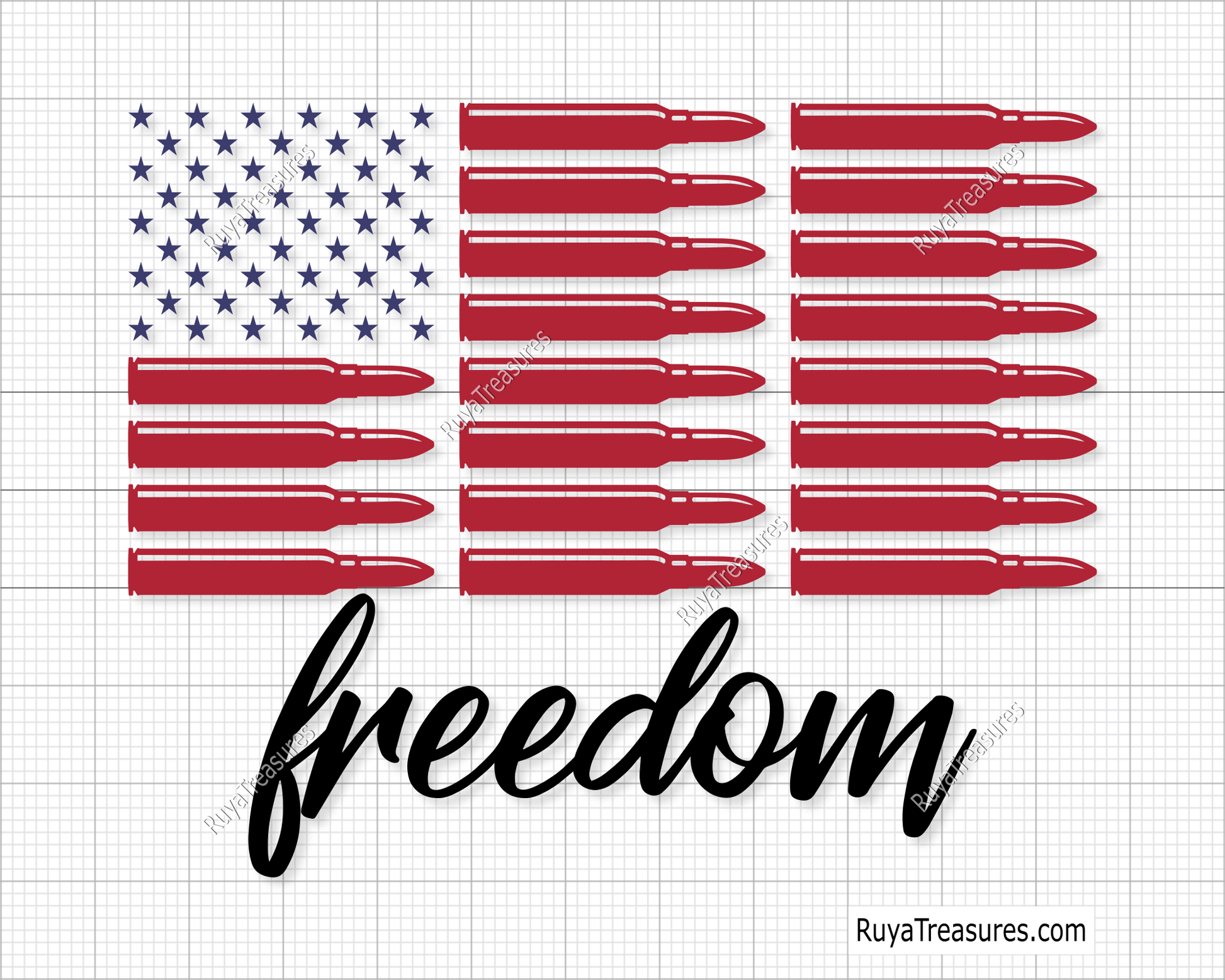 Freedom Bullets Flag Svg 