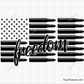 Freedom Bullets Flag Svg