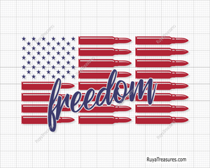 Freedom Bullets Flag Svg