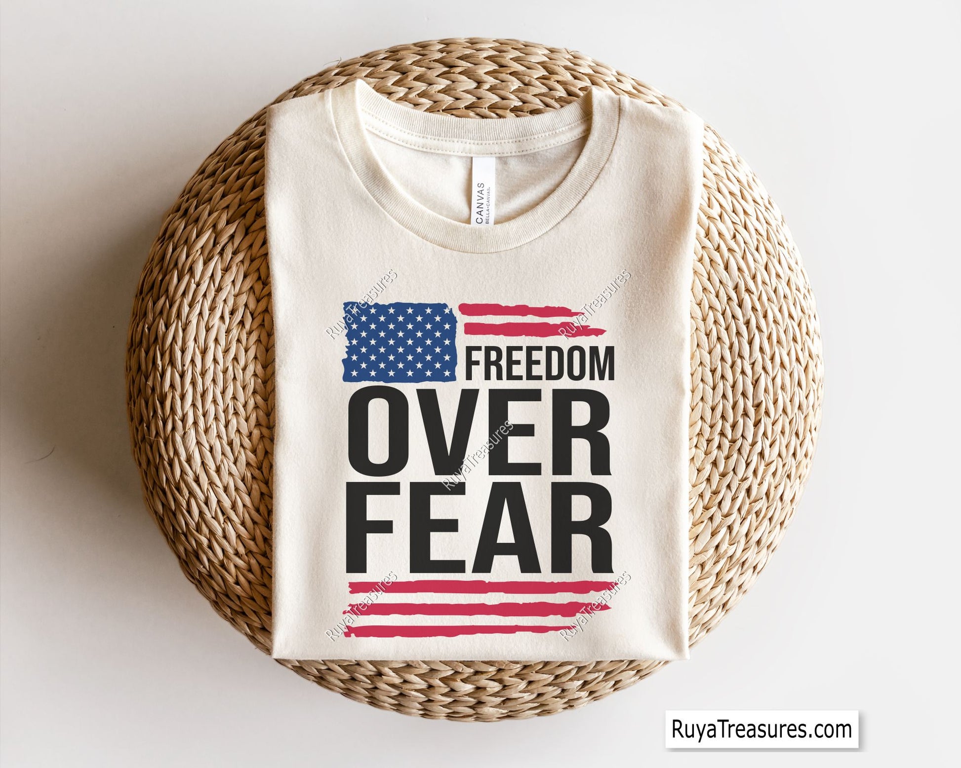 Freedom Over Fear Flag Svg