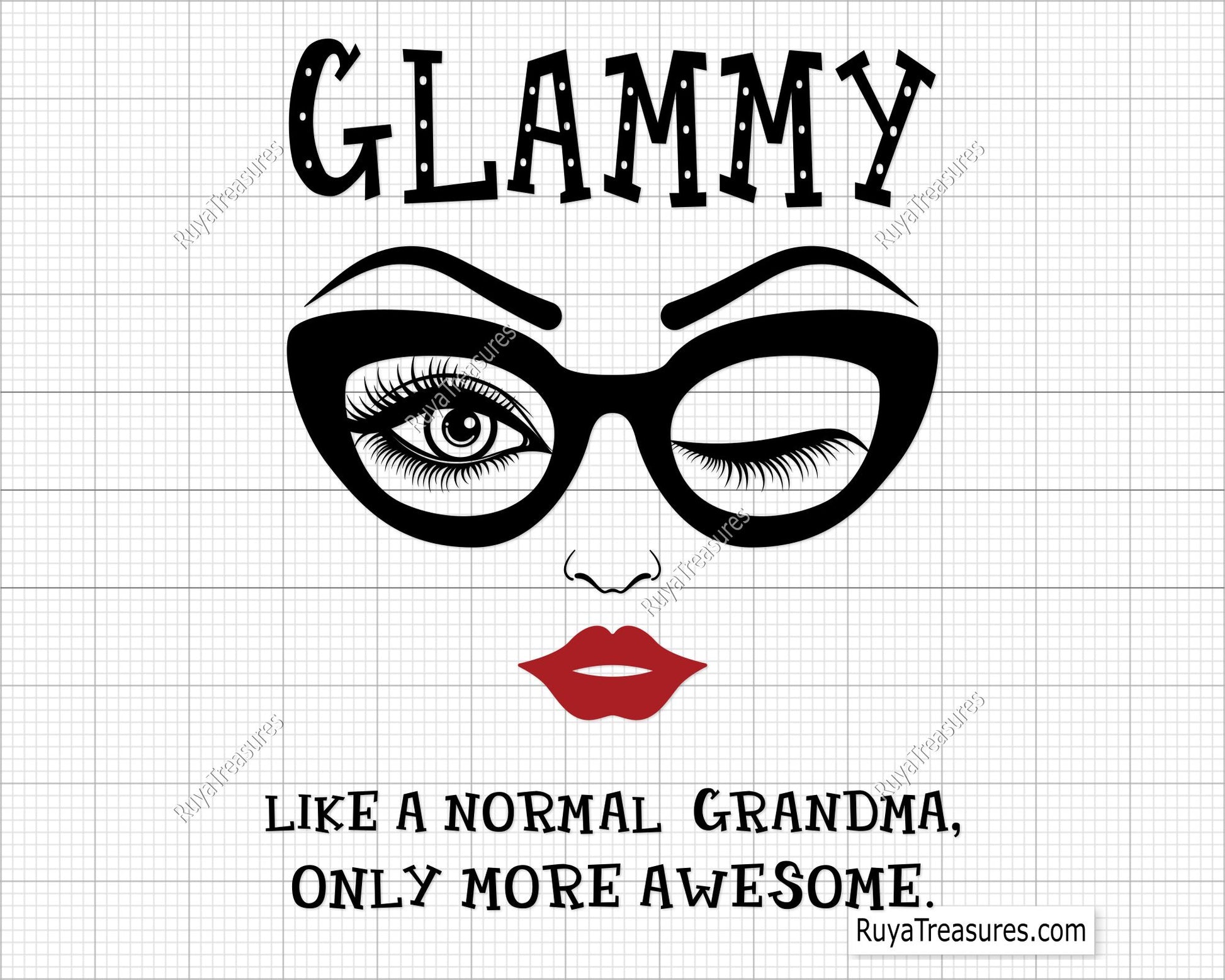 Glammy Like A Normal Grandma Svg