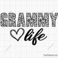 Leopard Print Grammy SVG, Grammy Life SVG Design, Grandma Svg