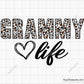 Leopard Print Grammy SVG, Grammy Life SVG Design, Grandma Svg