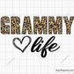 Leopard Print Grammy SVG, Grammy Life SVG Design, Grandma Svg