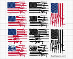 Gun Rifle Flag Bundle Svg