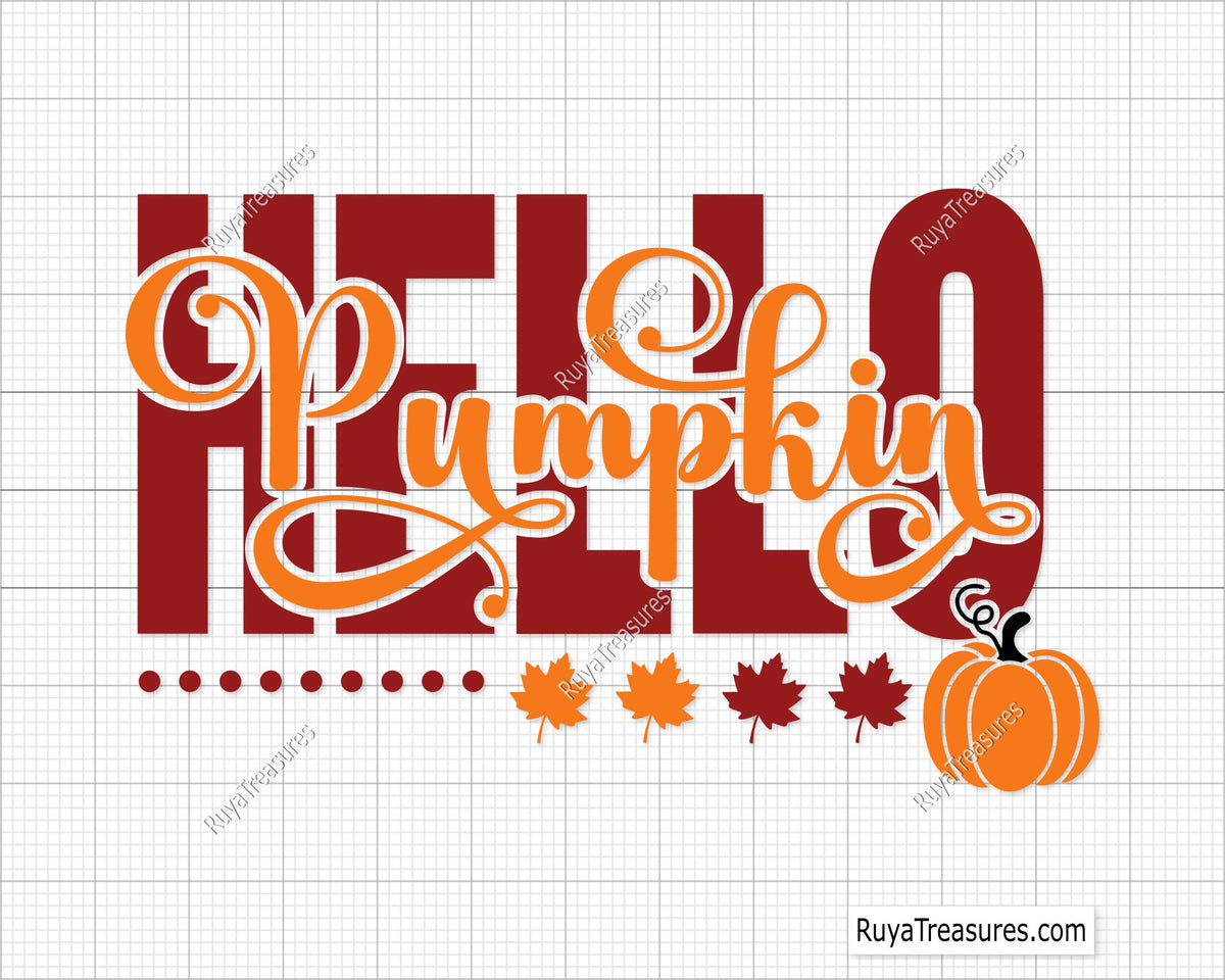 Hello Pumpkin Svg