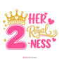 2nd birthday princess design featuring a crowned number 2, pink hearts, gold accents, and playful royal lettering for shirts, printables, party decor, and crafts.