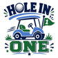 Hole In One Golf SVG PNG, Golf Cart Victory Design