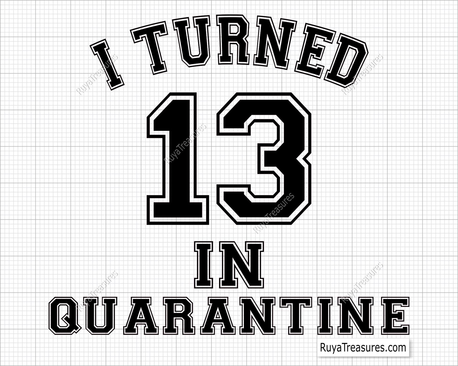 I Turn 13 iIn Quarantine Svg