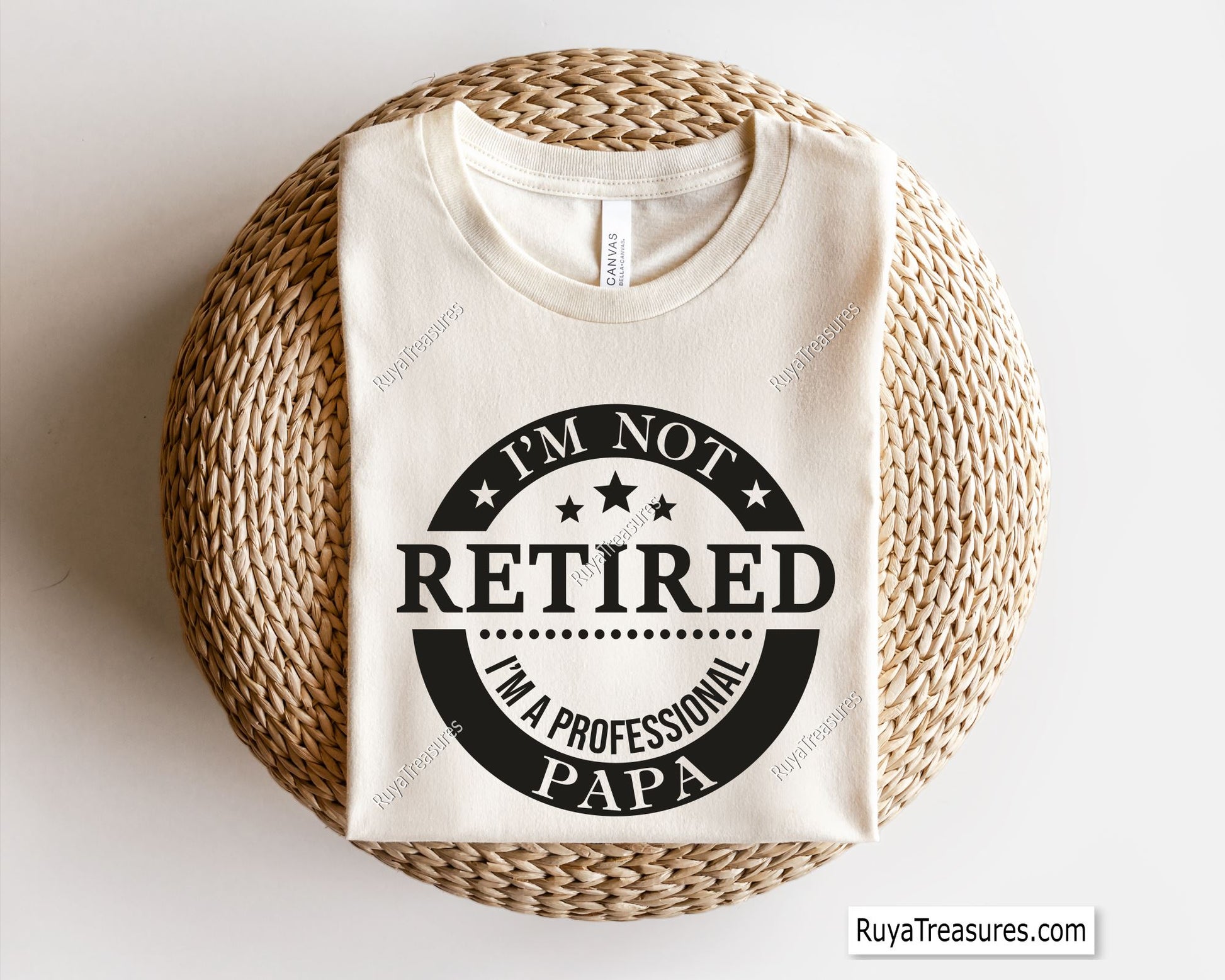 Funny "I'm Not Retired I'm A Professional Papa" SVG design with vintage typography, perfect for grandpa gifts and retirement crafts.