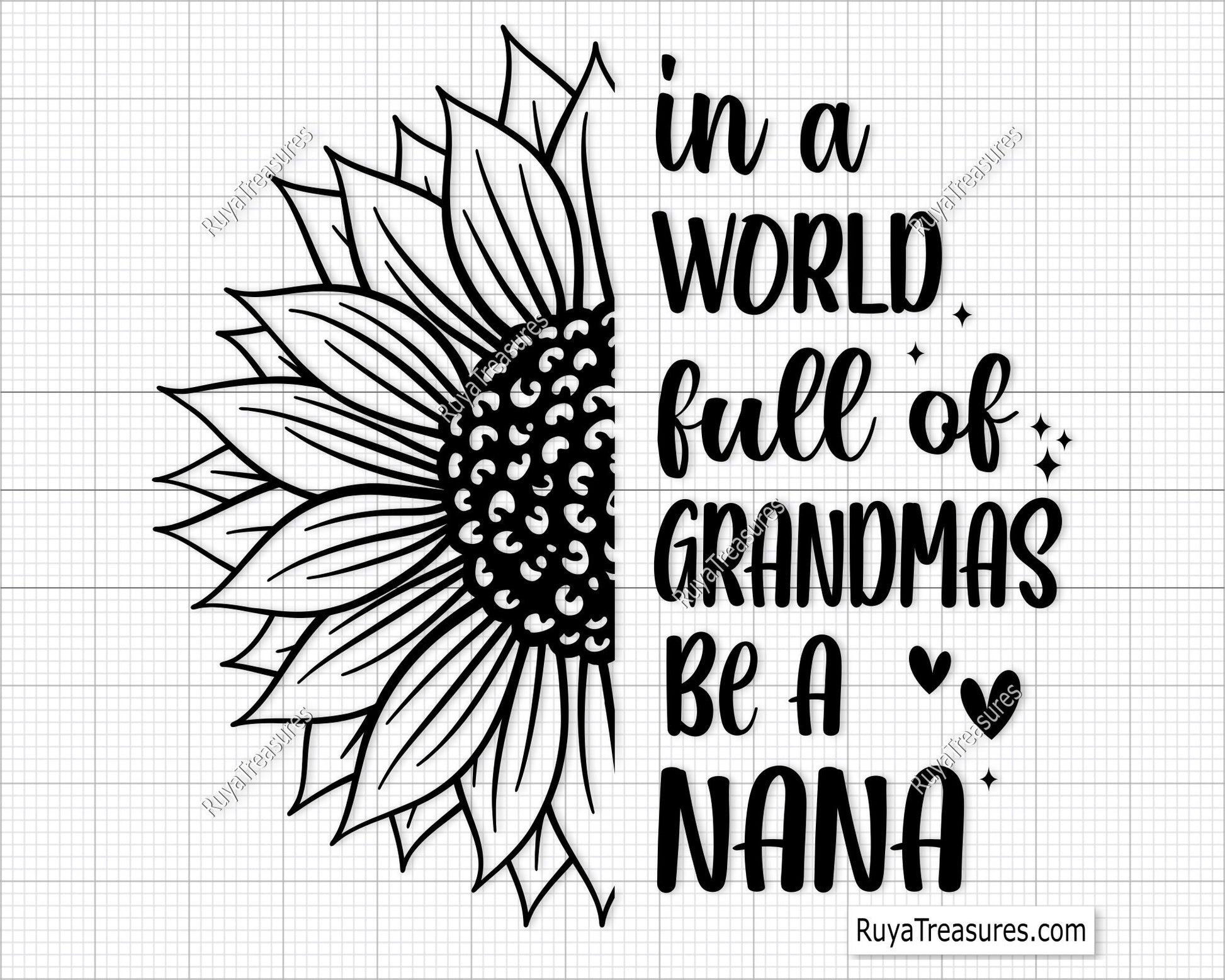 In A World Full Of Grandmas Be A Nana Svg 