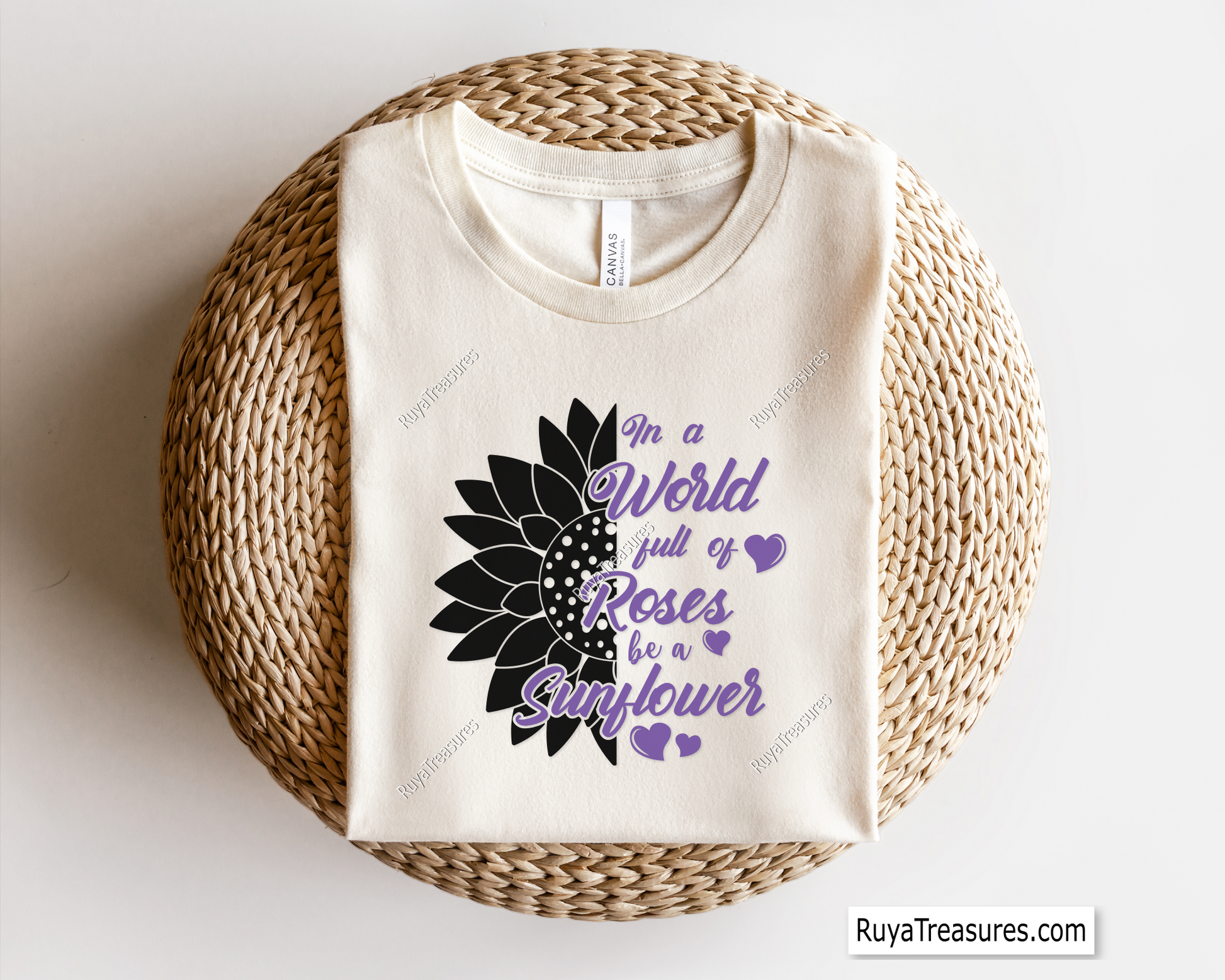 In a World Full of Roses Be a Sunflower Svg