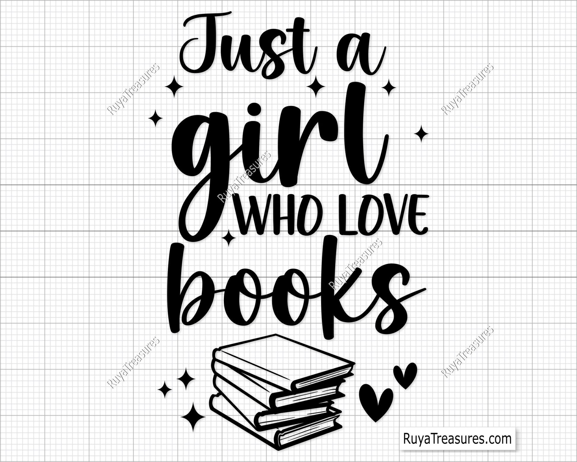 Just a Girl Who Loves Books Svg