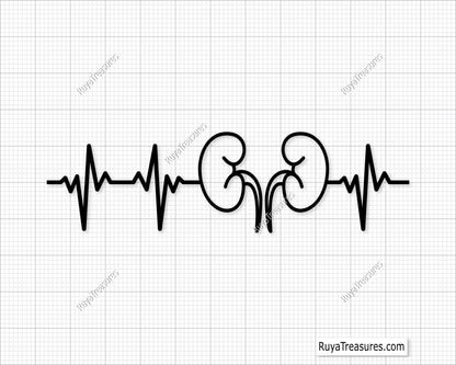 Kidney Heartbeat Svg