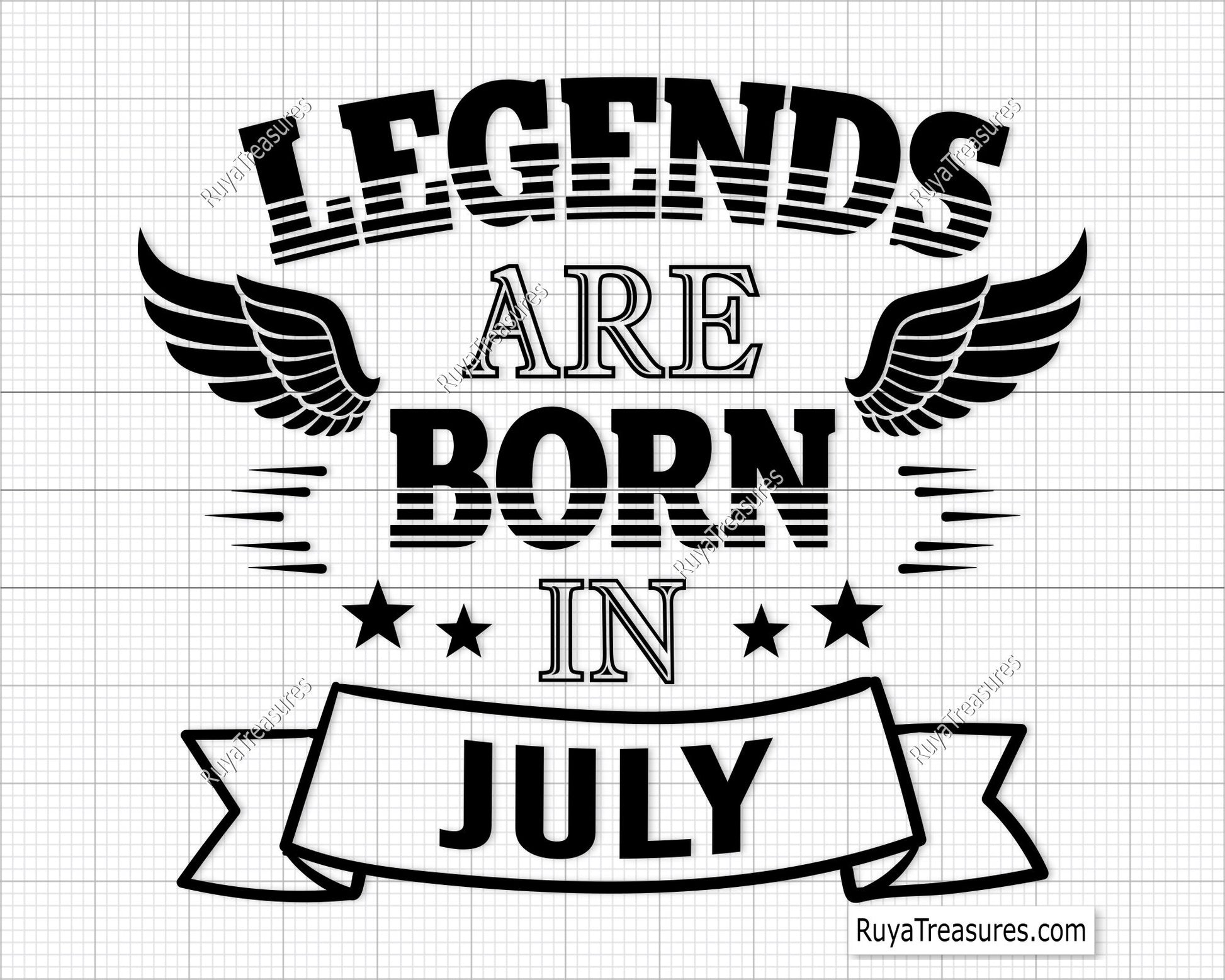 Legends Are Born in July Svg