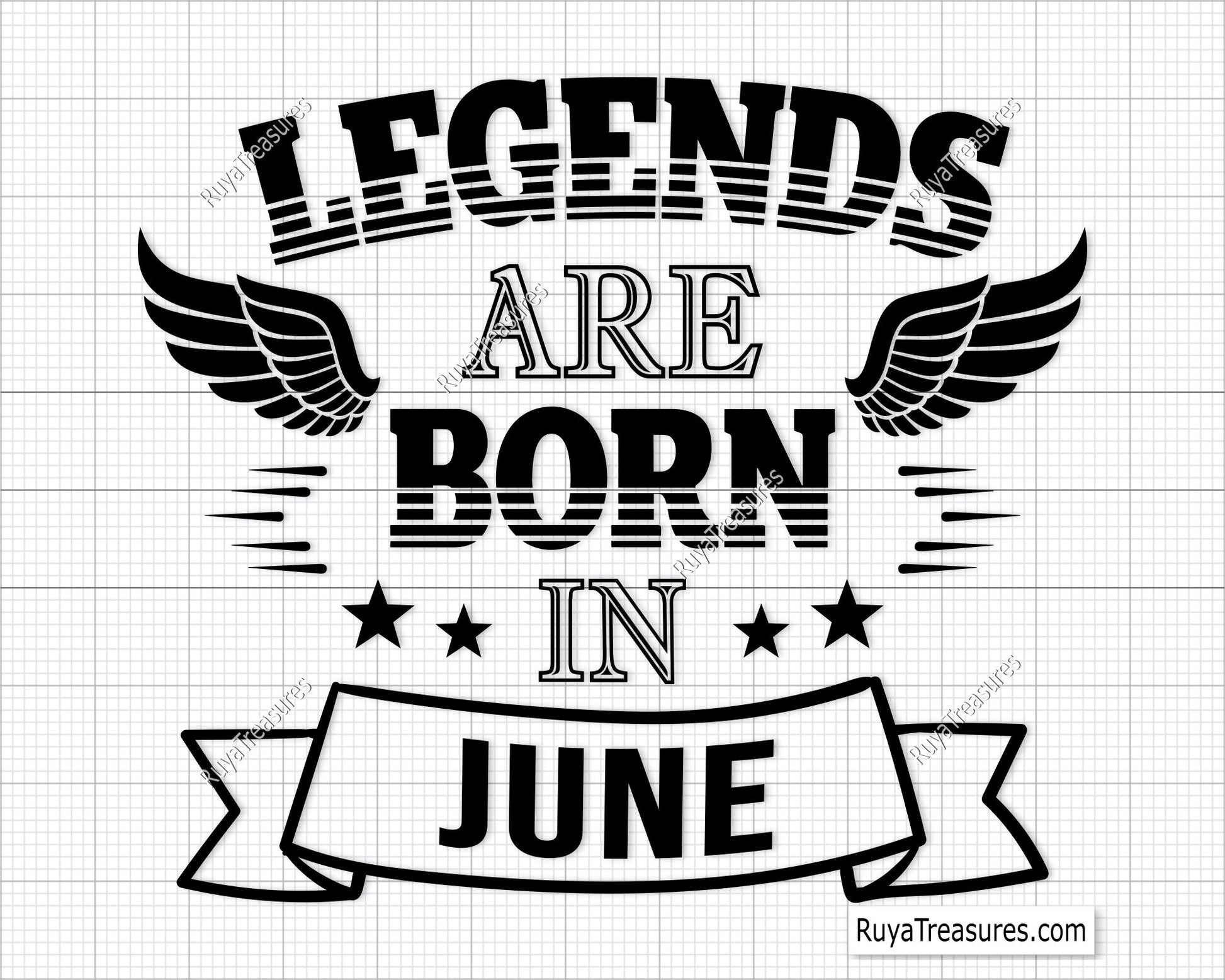 Legends Are Born in June Svg