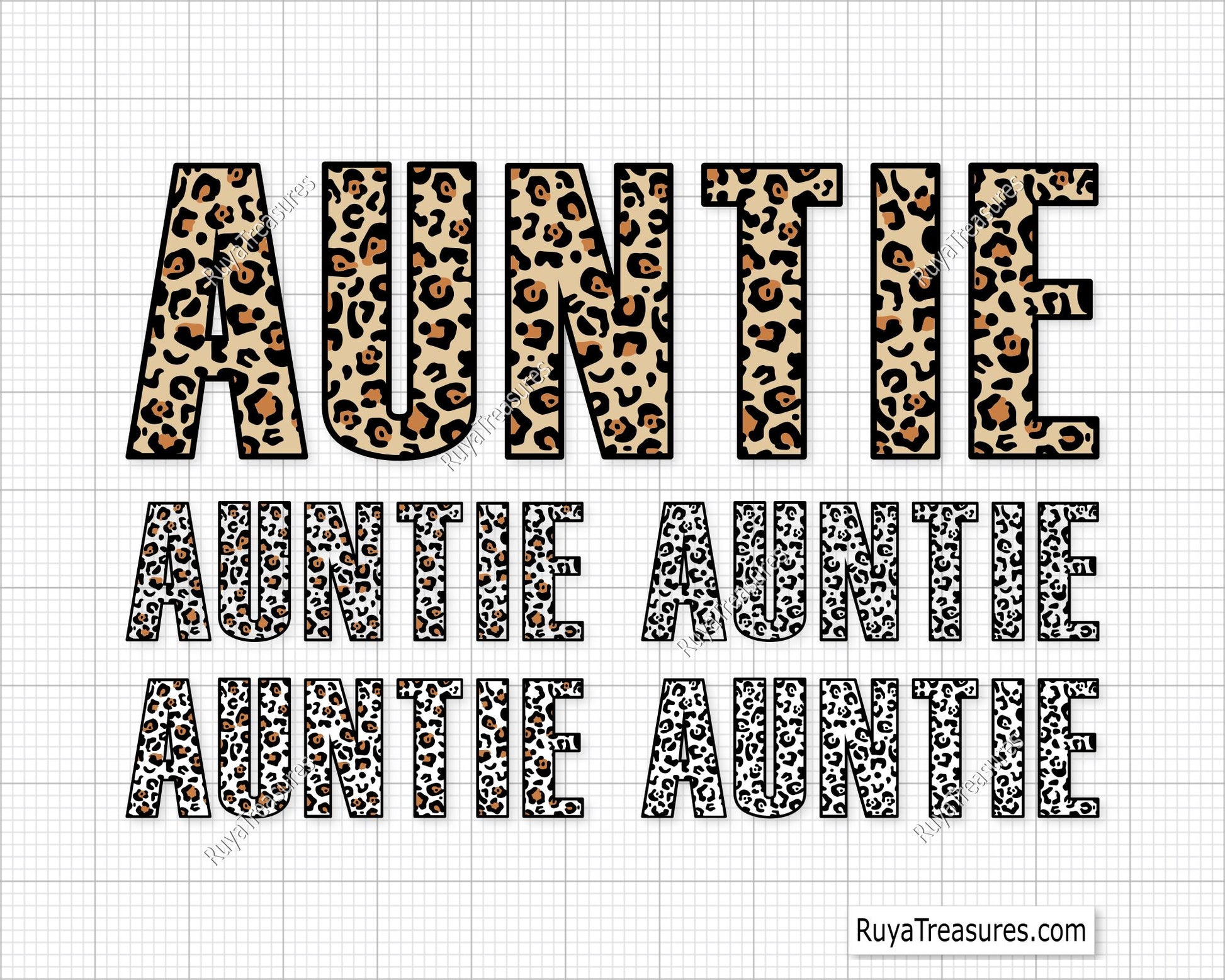 Leopard Auntie SVG