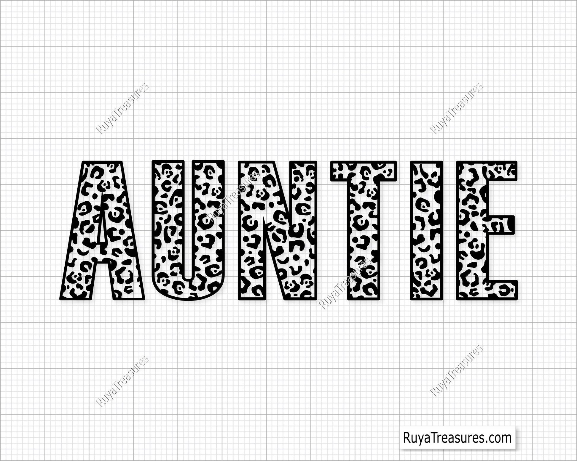 Leopard Auntie SVG