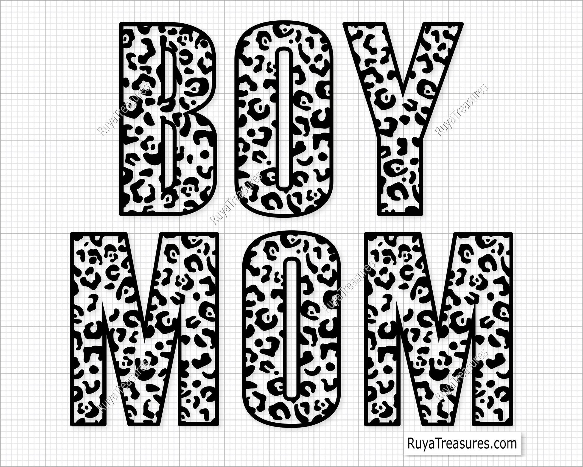 Leopard Boy Mom SVG