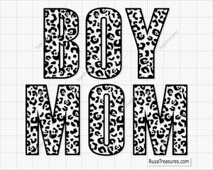 Leopard Boy Mom SVG