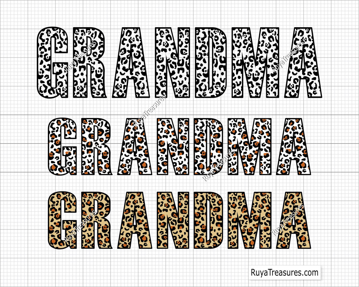 Leopard Grandma SVG
