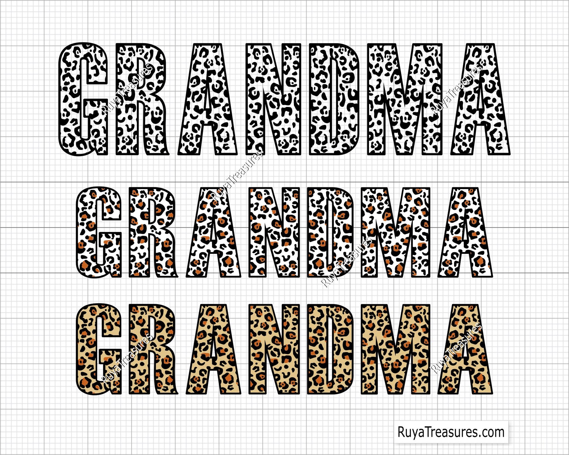 Leopard Grandma SVG