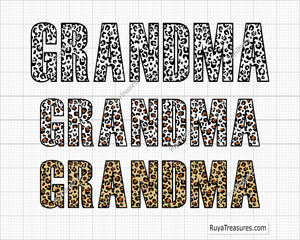 Leopard Grandma SVG