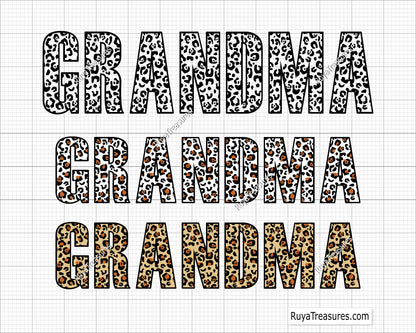 Leopard Grandma SVG