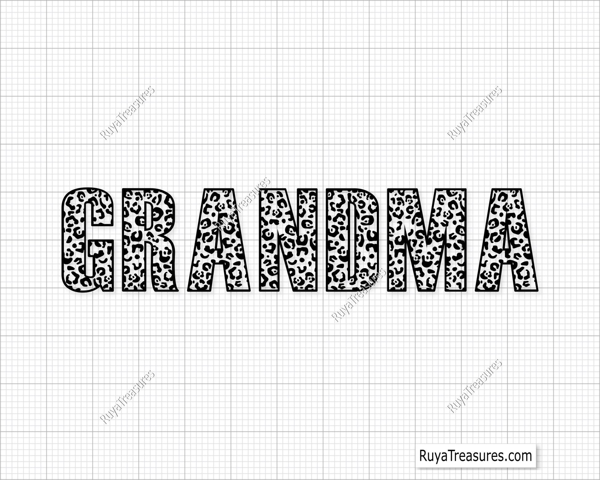 Leopard Grandma SVG