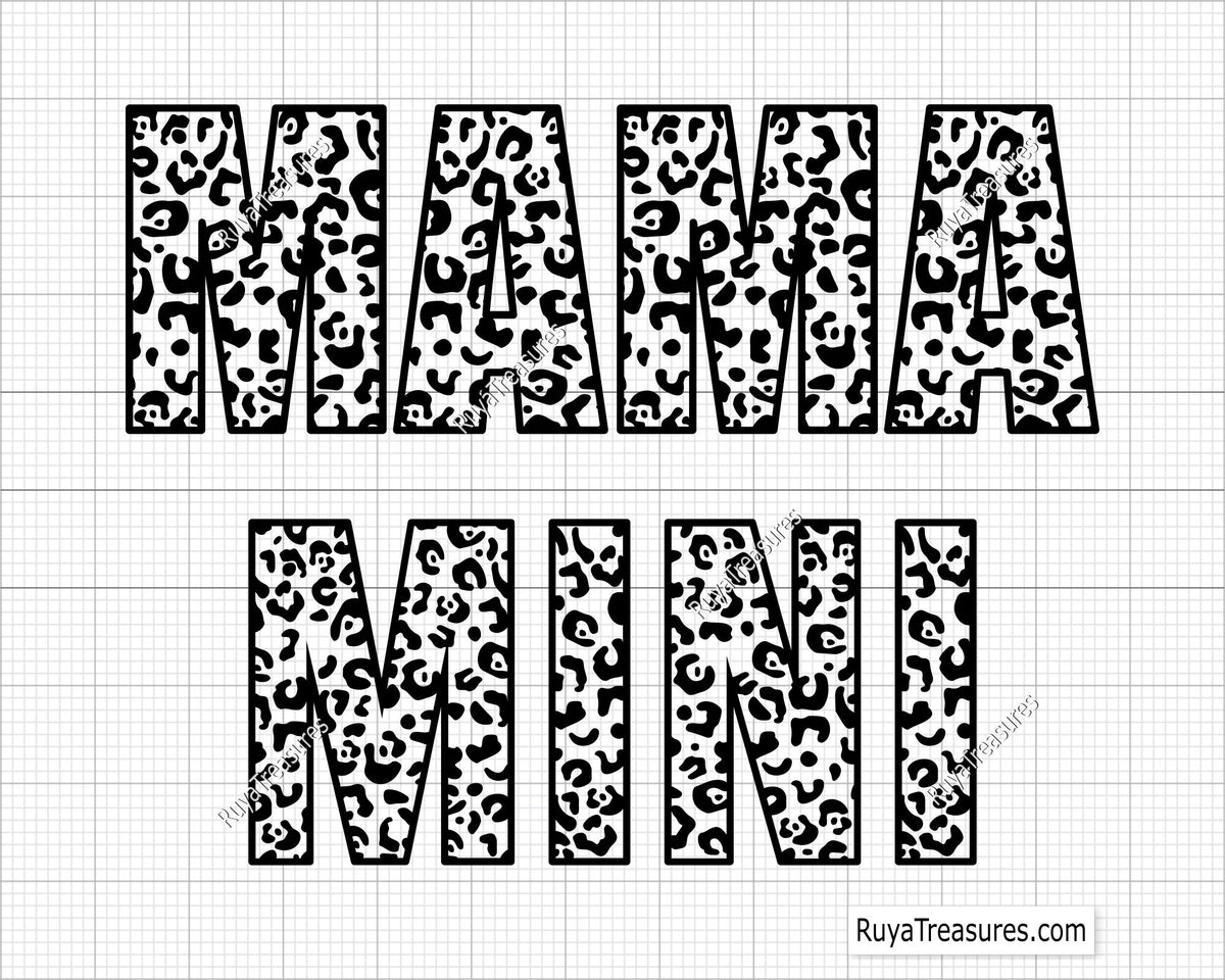Mama Mini Leopard SVG