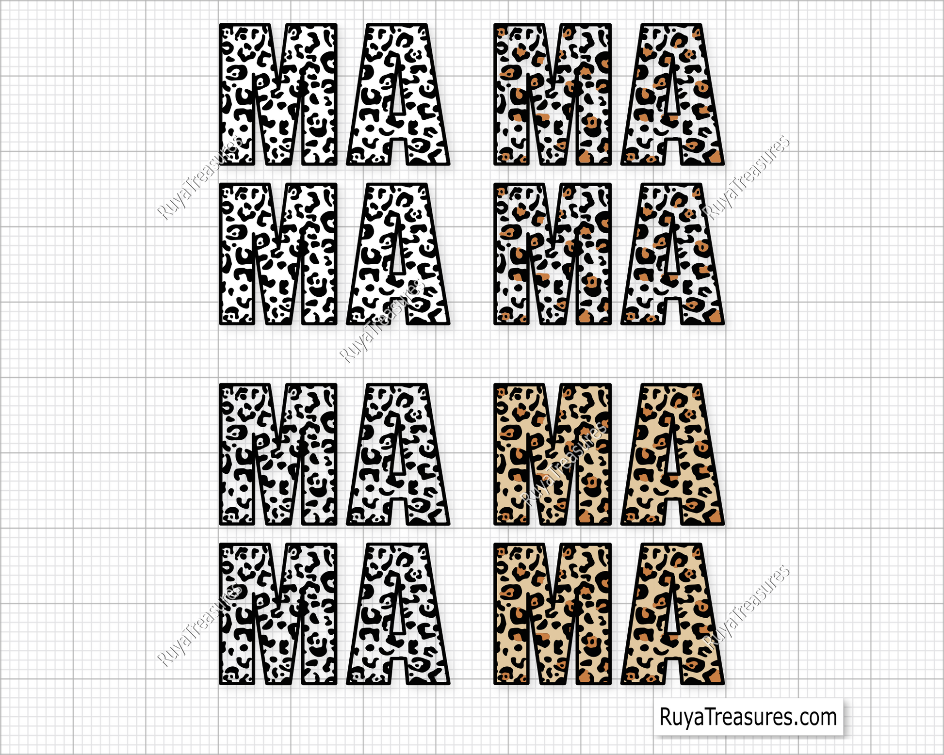 Mama Leopard SVG