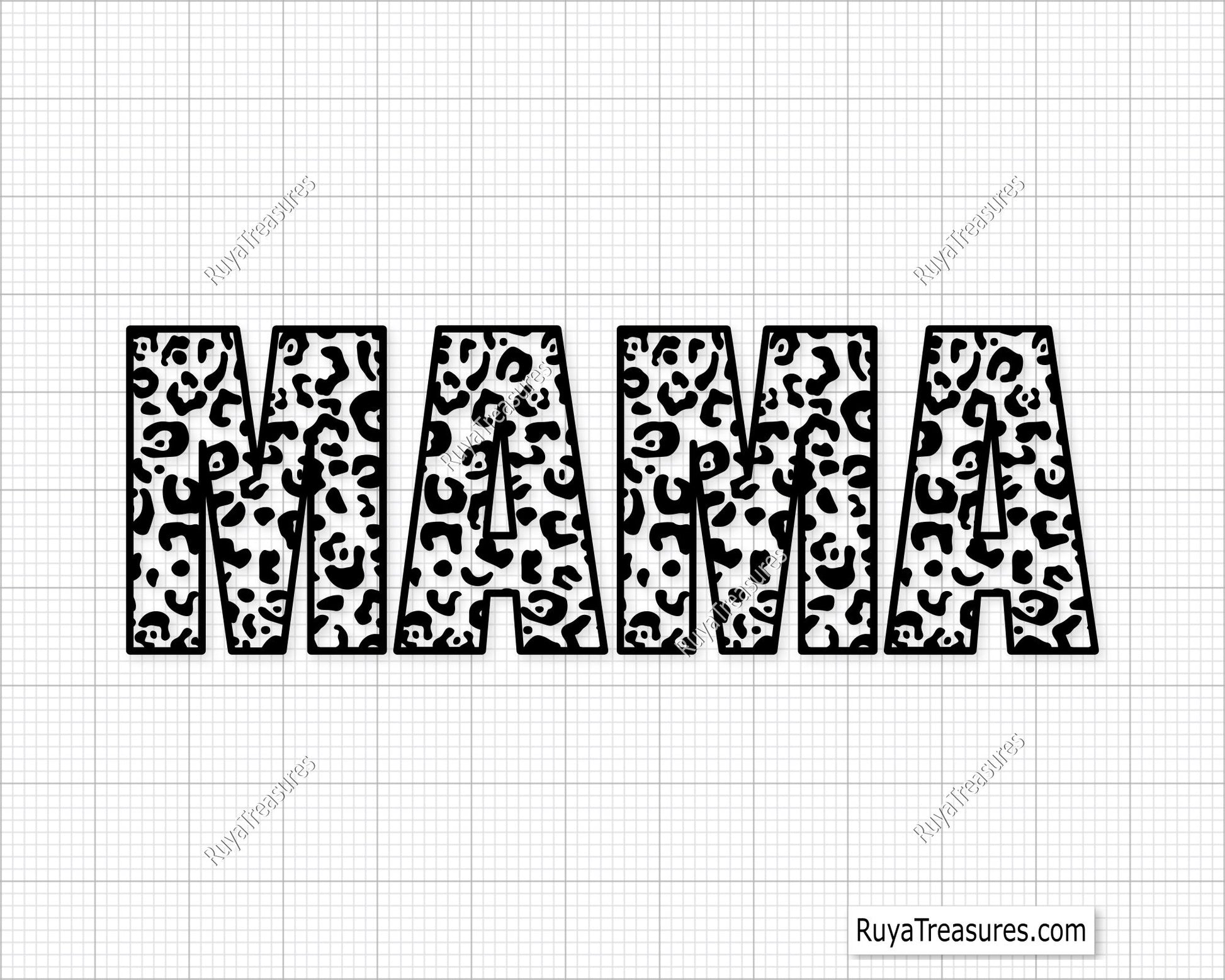 Mama Leopard SVG