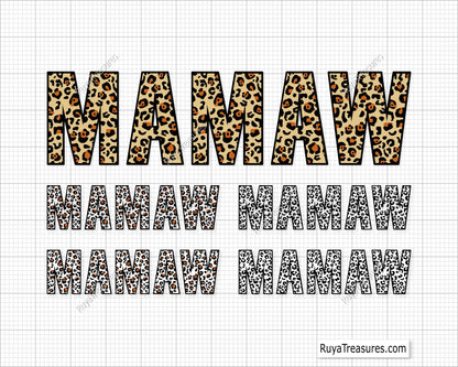 Leopard Mamaw Svg