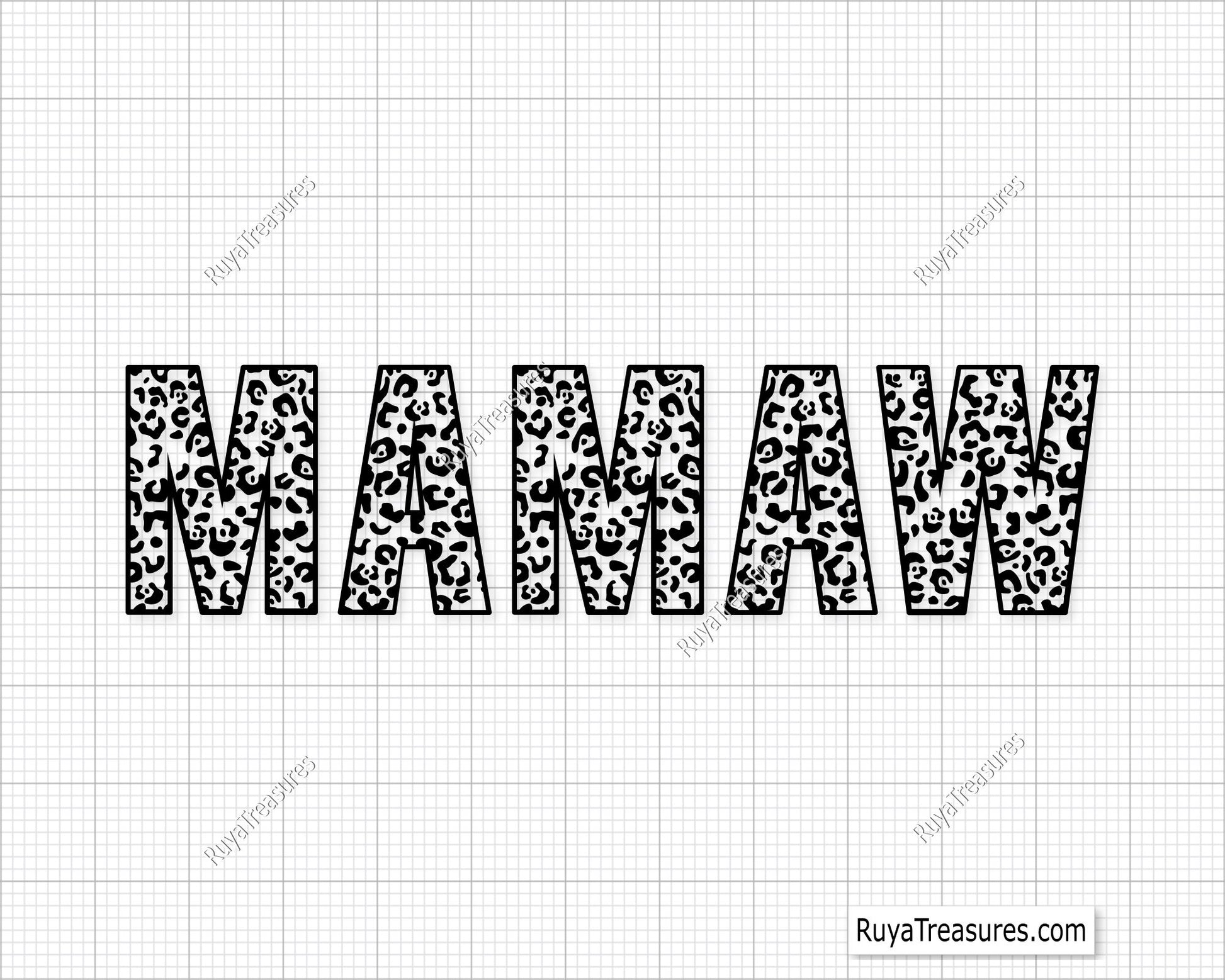 Leopard Mamaw Svg