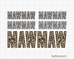 Leopard Mawmaw Svg
