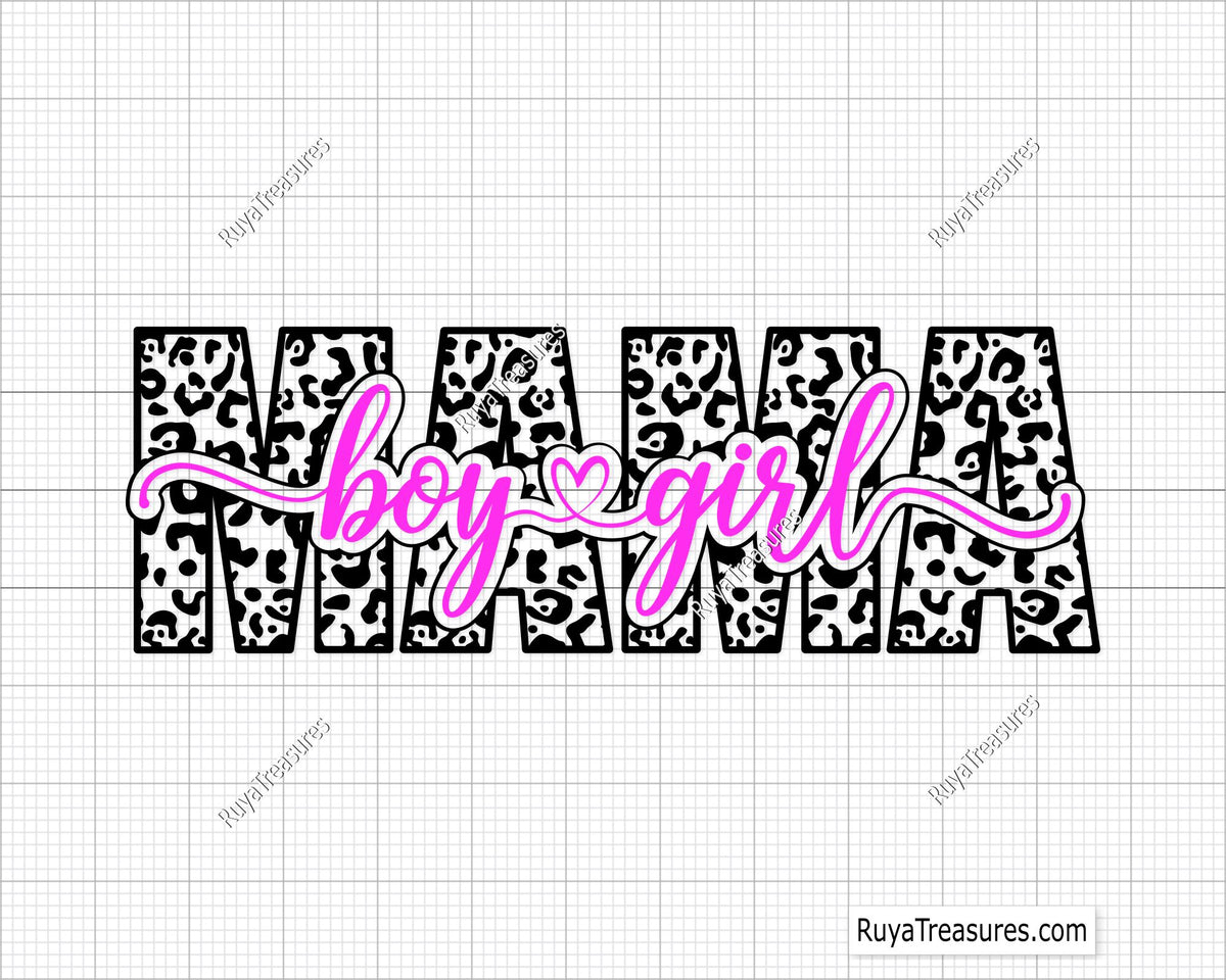 Leopard Mom Of Both Svg